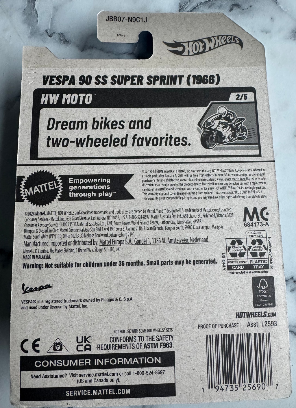 1966 Vespa 90 SS Super Sprint Hot Wheel!