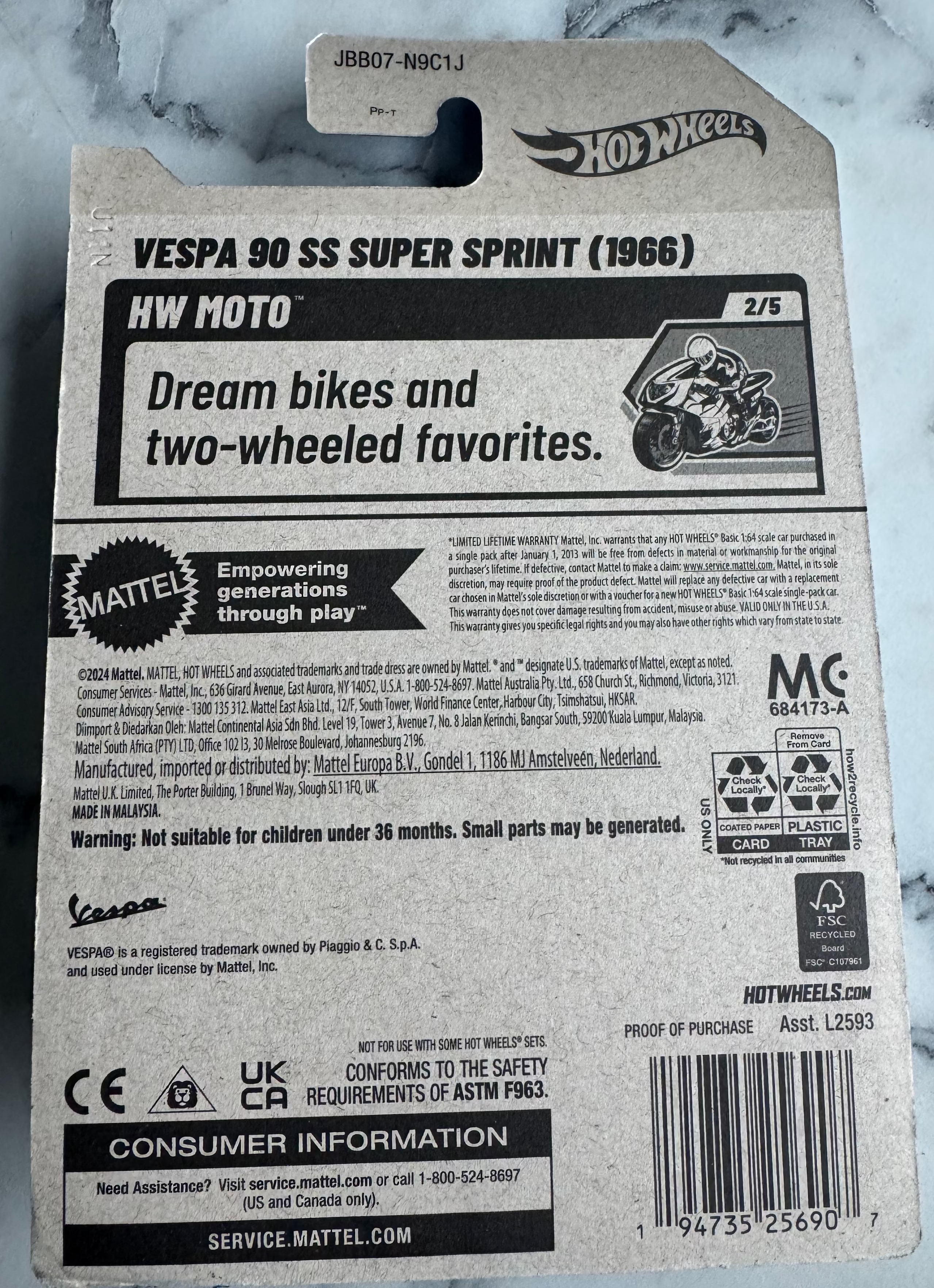 1966 Vespa 90 SS Super Sprint Hot Wheel!