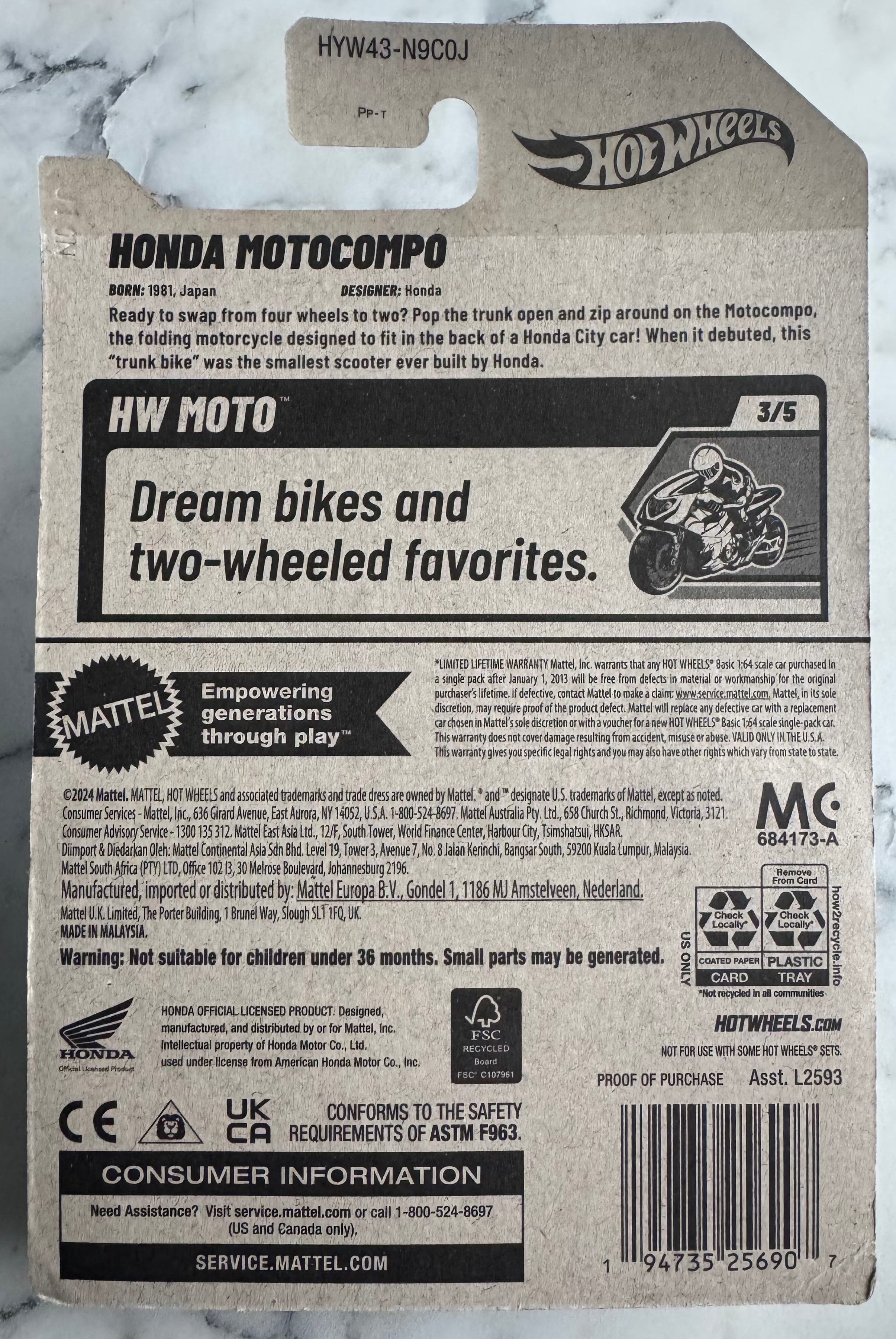 Honda Motocompo Hot Wheel